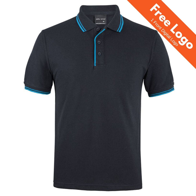 JB's Wear Contrast Polo - Durable, Classic Fit, UPF 50