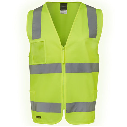 JB's Wear Hi Vis (D+N) Zip Safety Vest