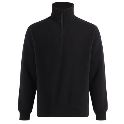 Adults Half Zip Collar Fleece Sweat