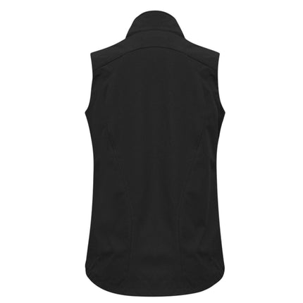 The Biz Collection Women's Geneva Softshell Vest offers a sleek, professional fit combined with practical weather resistance.