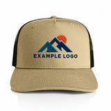 Example logo embroidered on the front of the cap