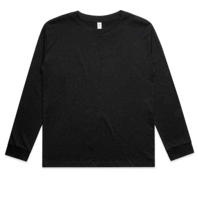 The AS Colour Kids Classic Long Sleeve Tee is crafted from heavy-weight cotton to provide durable comfort for active children.