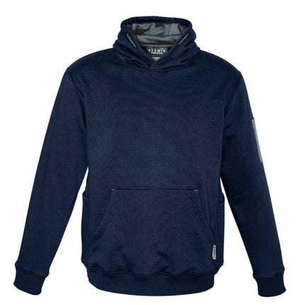 Syzmik Unisex Multi-Pocket Hoodie ZT467 in Navy/Charcoal, official supplier front product photo.