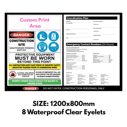 OHS / WHS Safety Sign – Custom Printed Corflute for Worksites