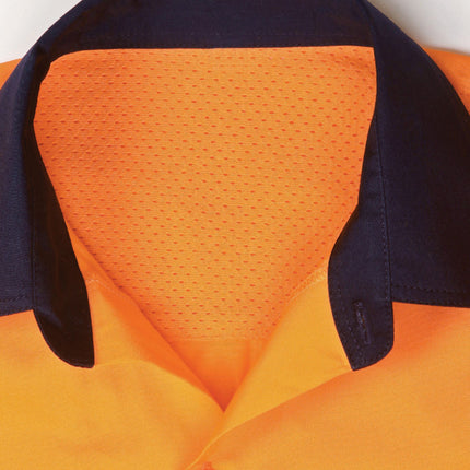 Winning Spirit Cool-Breeze Hi-Vis Long Sleeve Shirt - Branded Day & Night Cotton Workwear