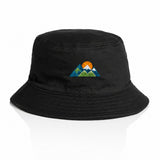 AS Colour Bucket Hat 1117 Black with example mountain embroidery, product-only
