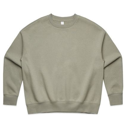 Studio shot of the eucalyptus AS Colour Heavy Crew, focusing on the unique green hue and premium material.