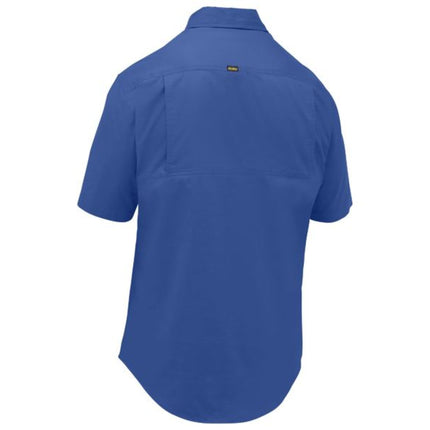 The Bisley Men's Closed Front Cool Lightweight Short Sleeve Shirt offers breathable comfort with a sleek, closed front design ideal for professional settings.