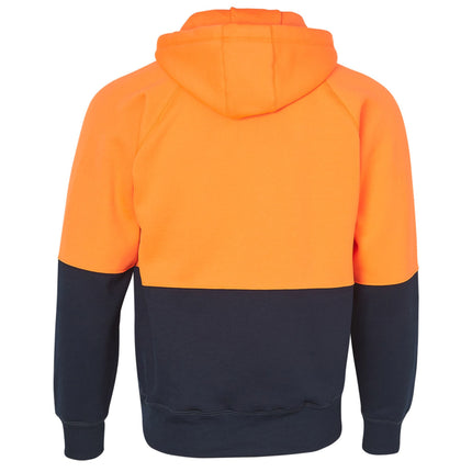 Hi Vis Two Tone Full Zip Fleece Hoodie – Day Use Safety Wear (Free Logo)