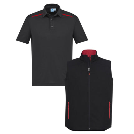 4 Polo Shirt + 2 Softhshell Vest, Front Embroidery - No back