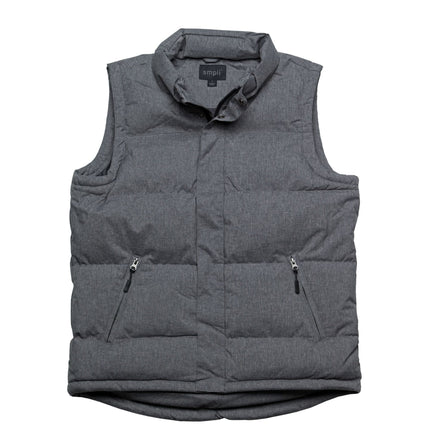 The Gear for Life Unisex Basin Puffa Vest in Grey Melange offers warmth and versatile layering with a sleek, modern design.