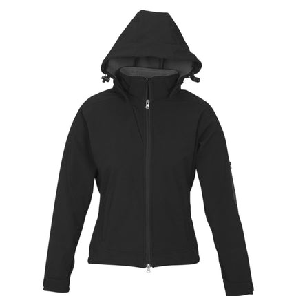 Designed for outdoor performance, the Women's Summit Softshell Jacket offers reliable water resistance and windproof protection. 