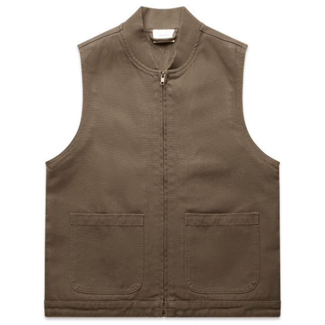 The AS Colour Women's Canvas Heavy Vest combines durability with a sleek design, making it perfect for both work and casual wear. 