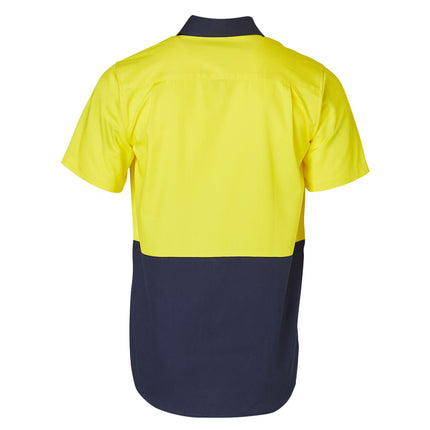 Winning Spirit Hi-Vis Short Sleeve Cotton Drill Shirt - Branded Day Uniform