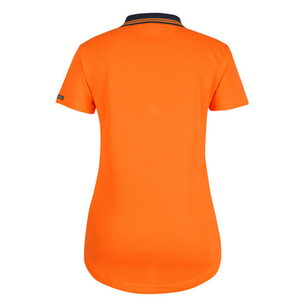 JB's Wear Ladies Hi-Vis Short Sleeve Drop Tail Polo