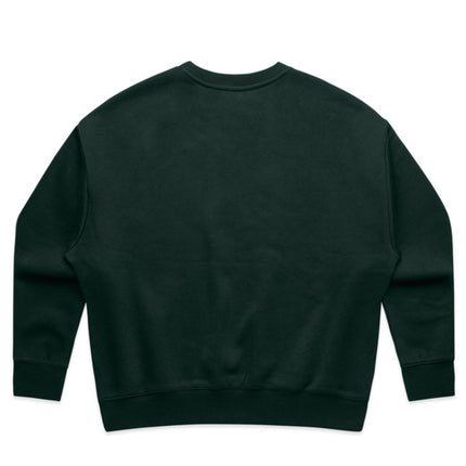 Detailed image of the pine green AS Colour Heavy Crew, highlighting the ribbing on the cuffs and hem.