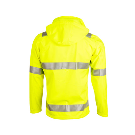 Hi-Vis Softshell Safety Jacket – Water Resistant with 3M Reflective Tape, Custom Print Included