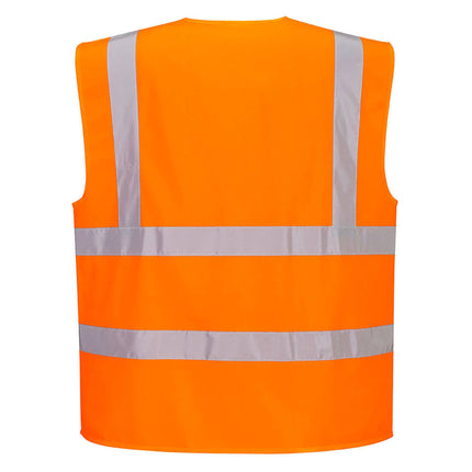 Hi‑Vis Zipped Band & Brace Safety Vest – EN ISO 20471 Class 2