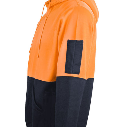 Hi-Vis Two-Tone Fleecy Hoodie – Unisex Fit, Custom Logo Print Included