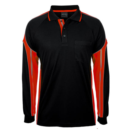 JB's Hi-Vis Long Sleeve Polo - Custom Branded Workwear with No Minimums