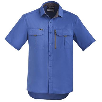 The Syzmik Men's Outdoor Short Sleeve Shirt is designed for comfort and performance with its lightweight, breathable fabric that keeps you cool during active outdoor work.