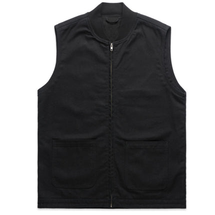 The AS Colour Canvas Heavy Vest is crafted from durable cotton duck canvas, designed to withstand tough work environments while providing lasting comfort