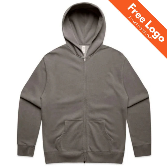 Relaxed Fit Faded Zip Hood | Mid-Weight Fleece