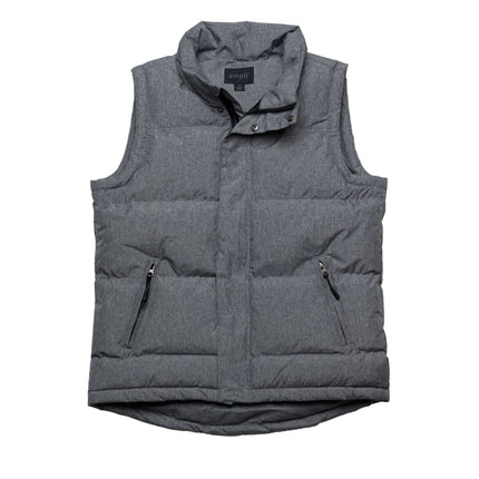 The Gear for Life Unisex Basin Puffa Vest in Grey Melange offers warmth and versatile layering with a sleek, modern design.