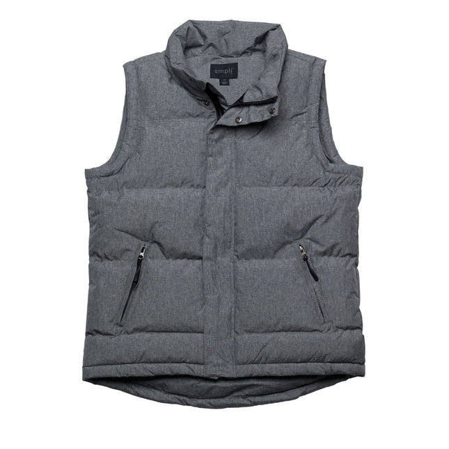 The Gear for Life Unisex Basin Puffa Vest in Grey Melange offers warmth and versatile layering with a sleek, modern design.
