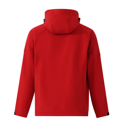 The Men's Aspen Performance Hooded Jacket offers reliable all-weather protection with its softshell design, keeping you comfortable in various conditions.