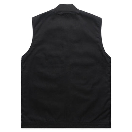 The AS Colour Canvas Heavy Vest is crafted from durable cotton duck canvas, designed to withstand tough work environments while providing lasting comfort