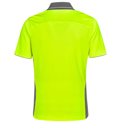 Hi-vis Bamboo Charcoal Vented Short Sleeve Polo