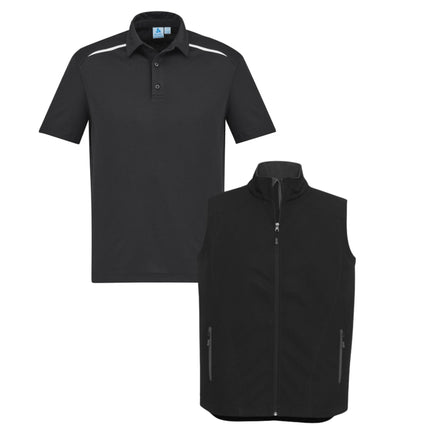 4 Polo Shirt + 2 Softhshell Vest, Front Embroidery - No back