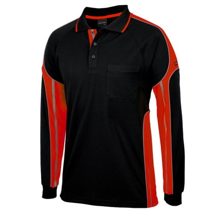 JB's Hi-Vis Long Sleeve Polo - Custom Branded Workwear with No Minimums