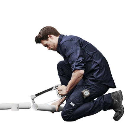 The Syzmik Men’s Rugged Cooling Long Sleeve Work Shirt features durable construction with integrated cooling technology and includes custom logo printing for a tailored, professional appearance.