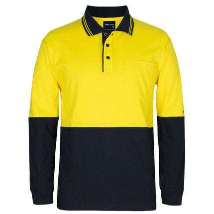 JB's Wear Hi-Vis Long Sleeve Cotton Polo