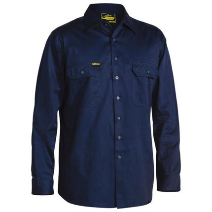 The Bisley Men's Cool Lightweight Drill Long Sleeve Shirt blends comfort and durability, designed to keep you cool on the job.