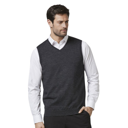 Elevate your professional wardrobe with the Biz Collection Men's Milano Wool Blend Vest. 