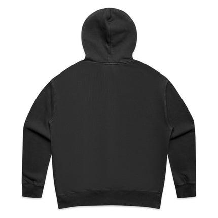 Close-up of the faded black AS Colour Women's Relax Faded Zip Hood fabric to highlight the faded garment-dyed effect.