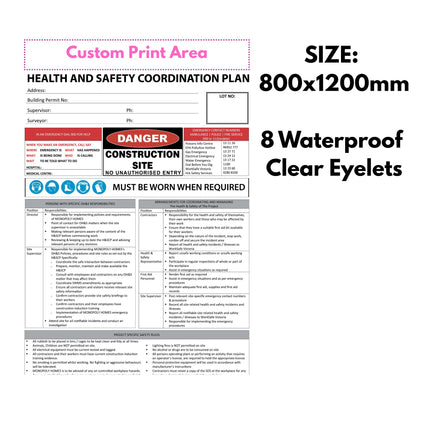 OHS / WHS Safety Sign – Custom Printed Corflute for Worksites
