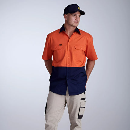 Bisley Hi-Vis Cool Lightweight Drill Shirt