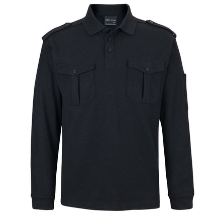 JB's Wear 250 Long Sleeve Epaulette Polo