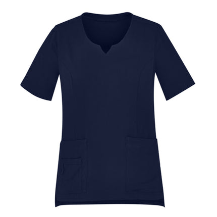 Biz Care Womens Avery Round Neck Scrub Top
