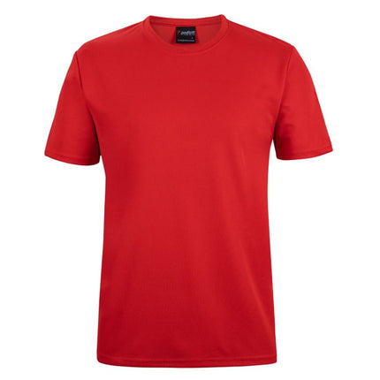 JB's Podium Poly T-Shirt in Red, unbranded clean front view