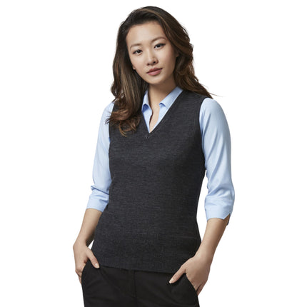 Crafted from a premium wool blend, the Biz Collection Women's Milano Vest offers refined warmth and comfort with a sophisticated V-neck design.