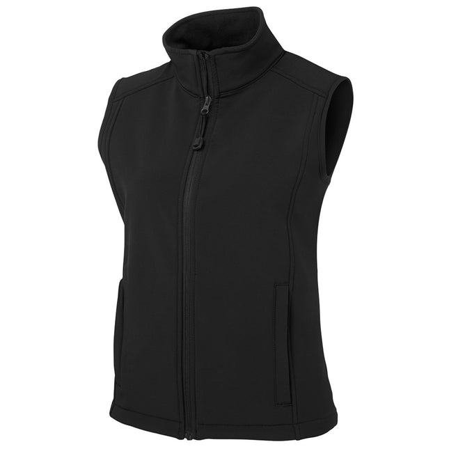 The JB's Ladies Layer Soft Shell Vest combines functional protection with sleek design, ideal for active, professional women.