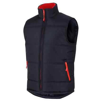 Stay warm and stylish with the Urban Puffer Vest featuring a bold contrast zipper.