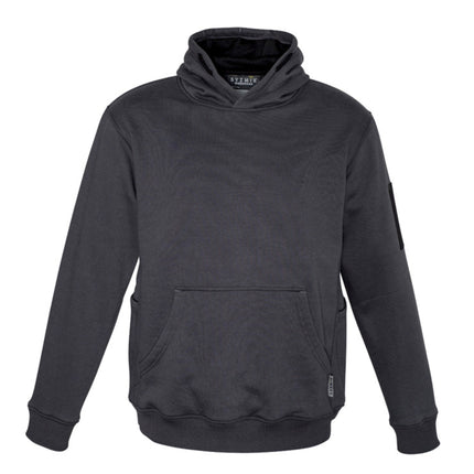Syzmik Unisex Multi-Pocket Hoodie ZT467 in Charcoal/Black, official supplier front product photo.