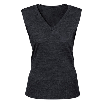 Crafted from a premium wool blend, the Biz Collection Women's Milano Vest offers refined warmth and comfort with a sophisticated V-neck design.