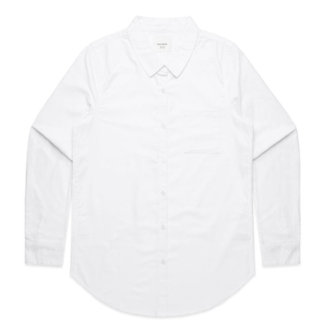 The AS Colour Women's Oxford Shirt Classic Fit 4401 combines timeless style with durability, crafted from quality fabric for comfort and resilience. 
